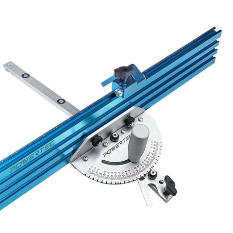 POWERTEC 71391 table saw miter gauge for precise crosscuts.