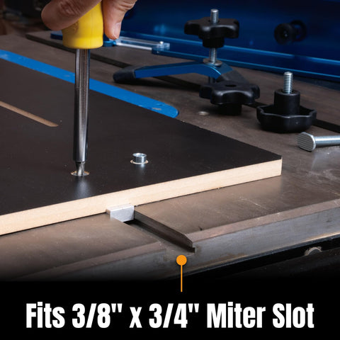 PowerTEC 71403 hold-down clamp secures stock without bowing the surface