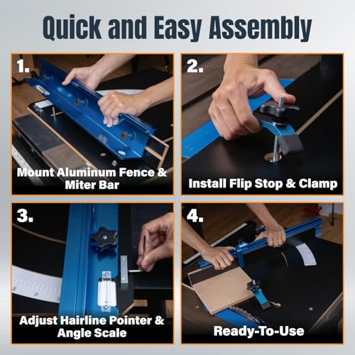 PowerTEC 71403 miter bar ensures smooth sled movement along the slot
