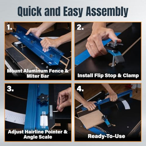 PowerTEC 71403 miter bar ensures smooth sled movement along the slot