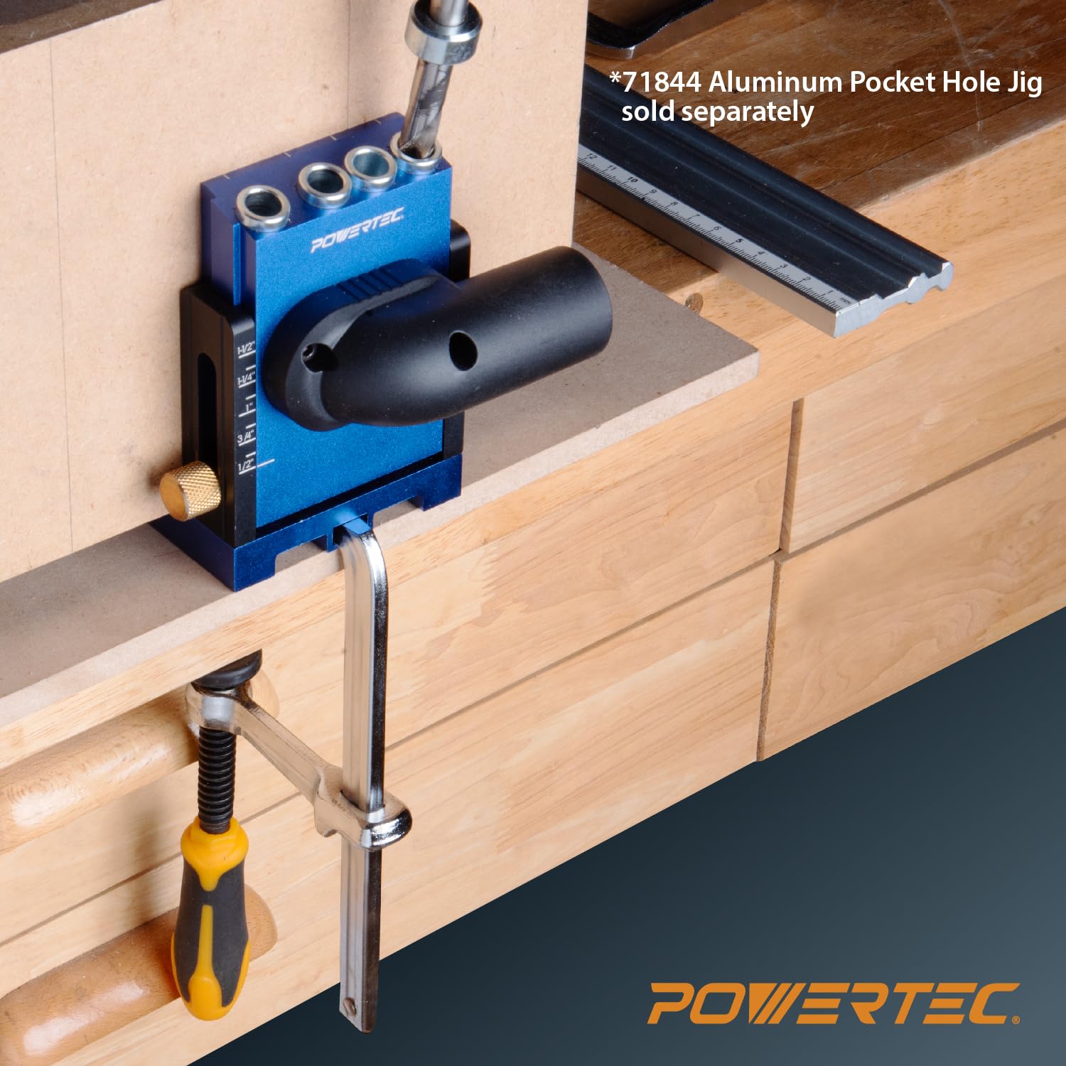 POWERTEC 71410 provides up to 5-3/8 inch opening for wide stock