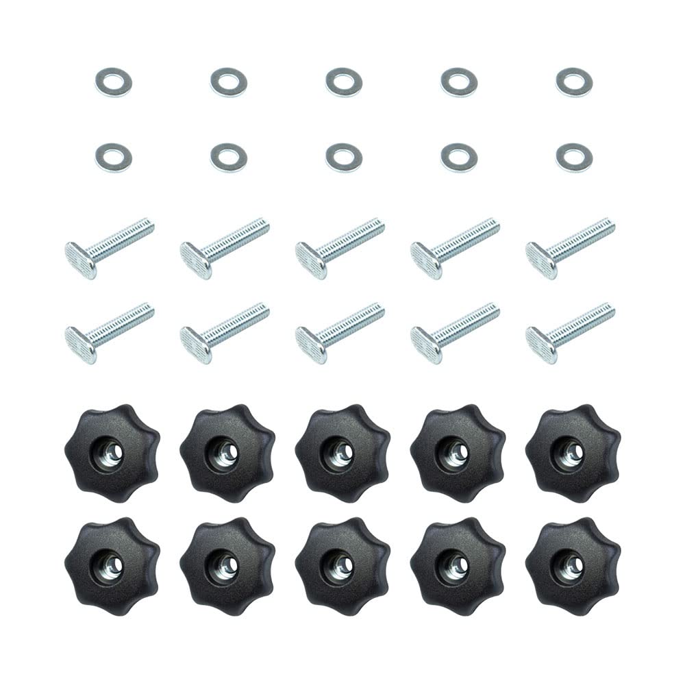 POWERTEC 71481 seven-star knob for universal t-track securement