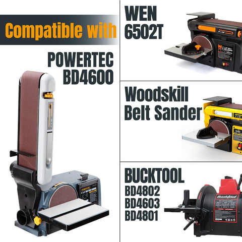 POWERTEC belts fit many popular benchtop sanders for DIY use.
