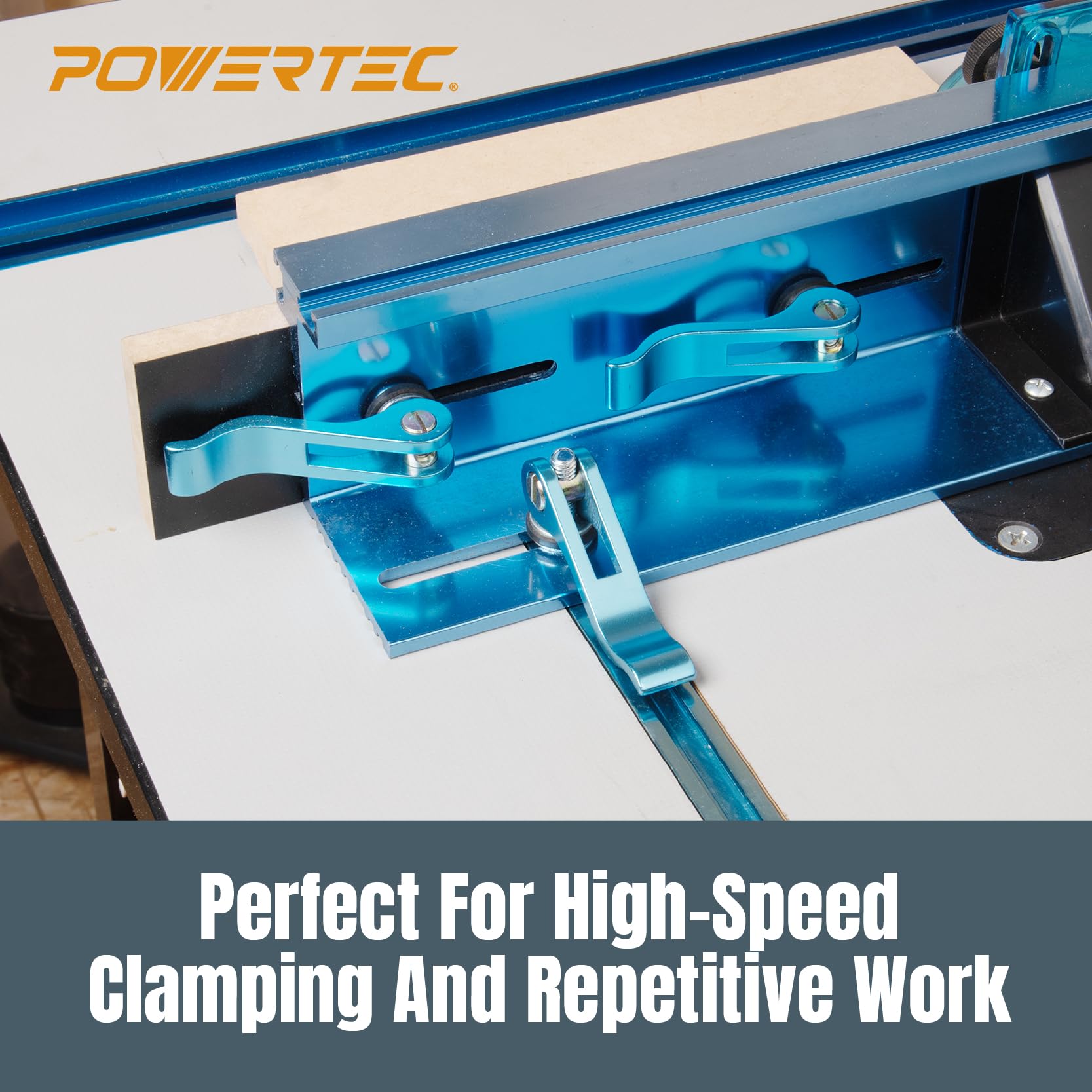 POWERTEC kit contents ready for immediate setup and fence alignment tasks.