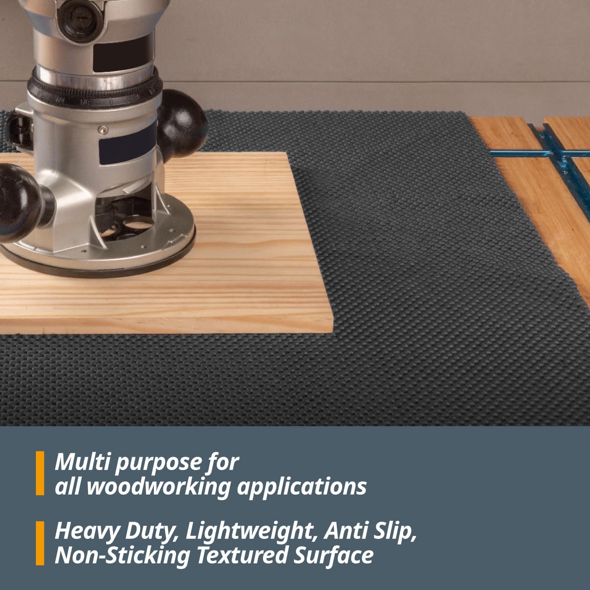 Portable POWERTEC mat folds flat for compact storage after use.