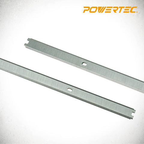 Machine locator holes ensure precise alignment during POWERTEC blade installation.