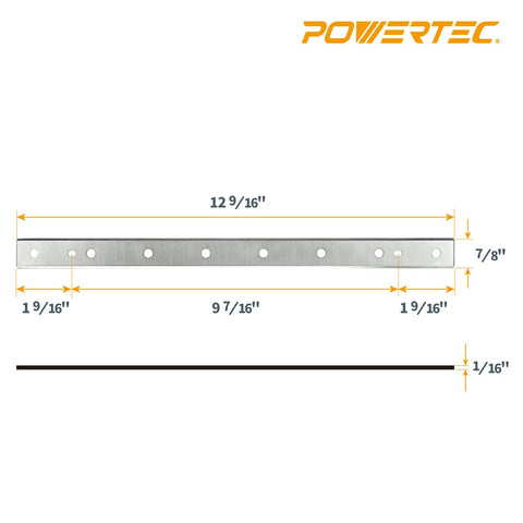 POWERTEC HSS planers blades built for durability and heat resistance