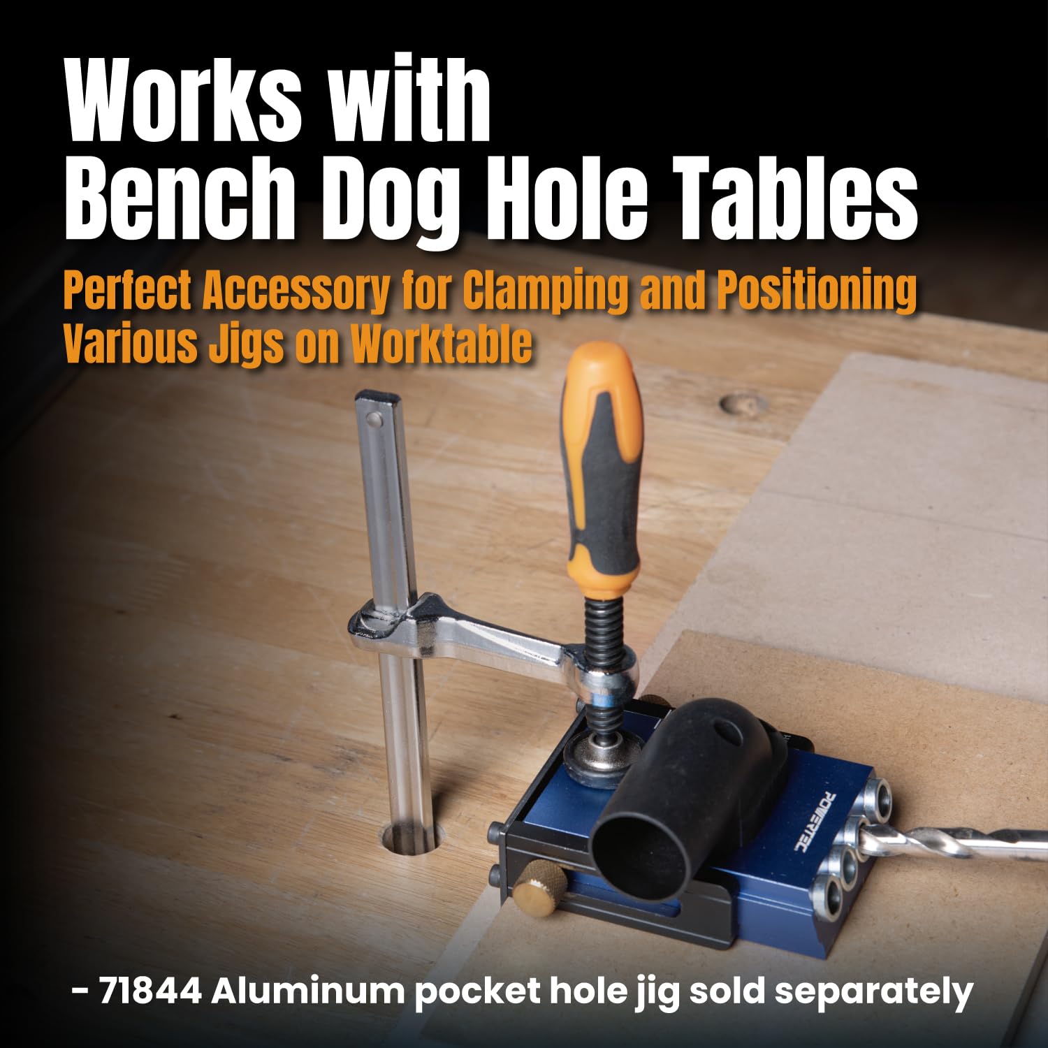 POWERTEC two-clamp pack enables versatile locking on guide rails