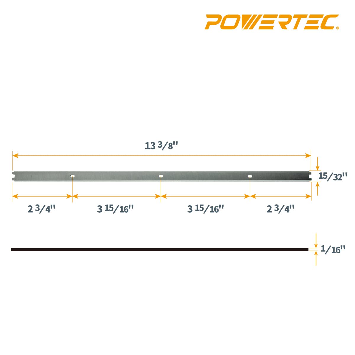 POWERTEC blades compatible with RIDGID R4330 and TP1300LS planers for reliable performance.