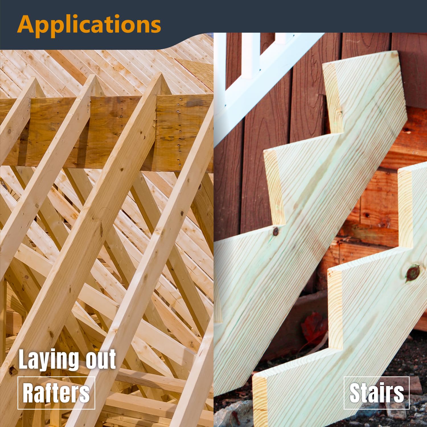 POWERTEC framing square offers professional reliability for carpentry tasks.