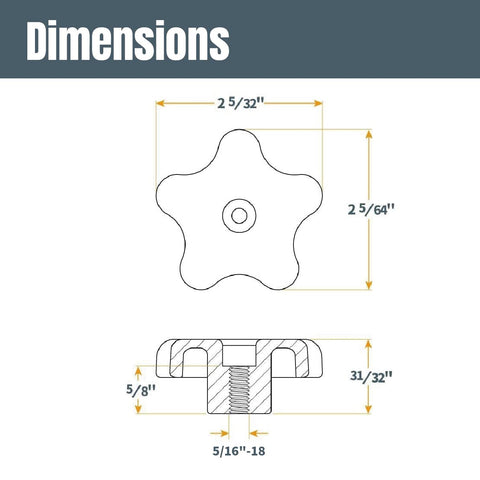 POWERTEC 3.5-inch t-bolts prepared for extended mounting options.