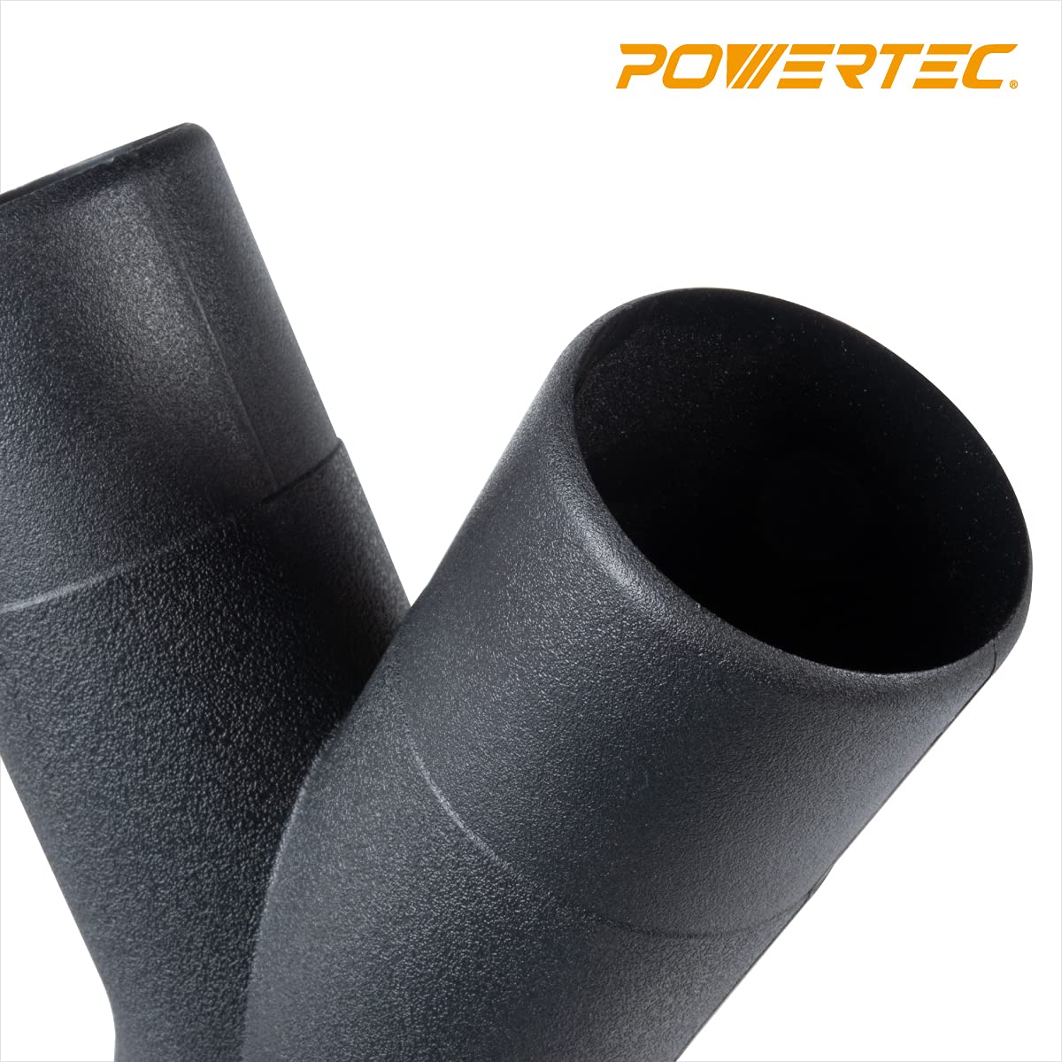 POWERTEC y-adapter keeps your shop clean by splitting airflow into two paths.