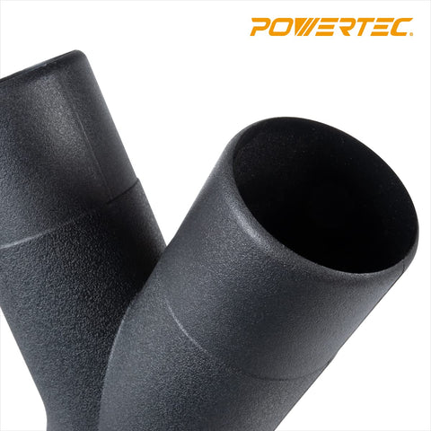 POWERTEC y-adapter keeps your shop clean by splitting airflow into two paths.