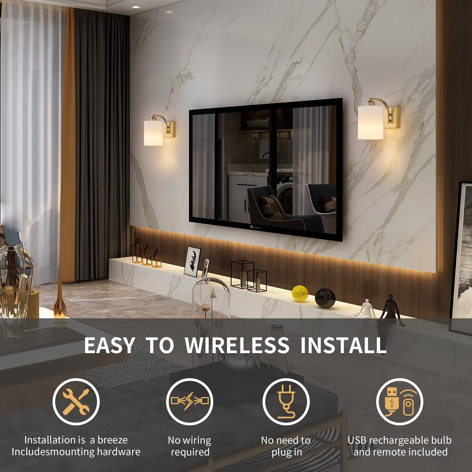 Powfloven Gold magnetic base bulb charging for easy recharging