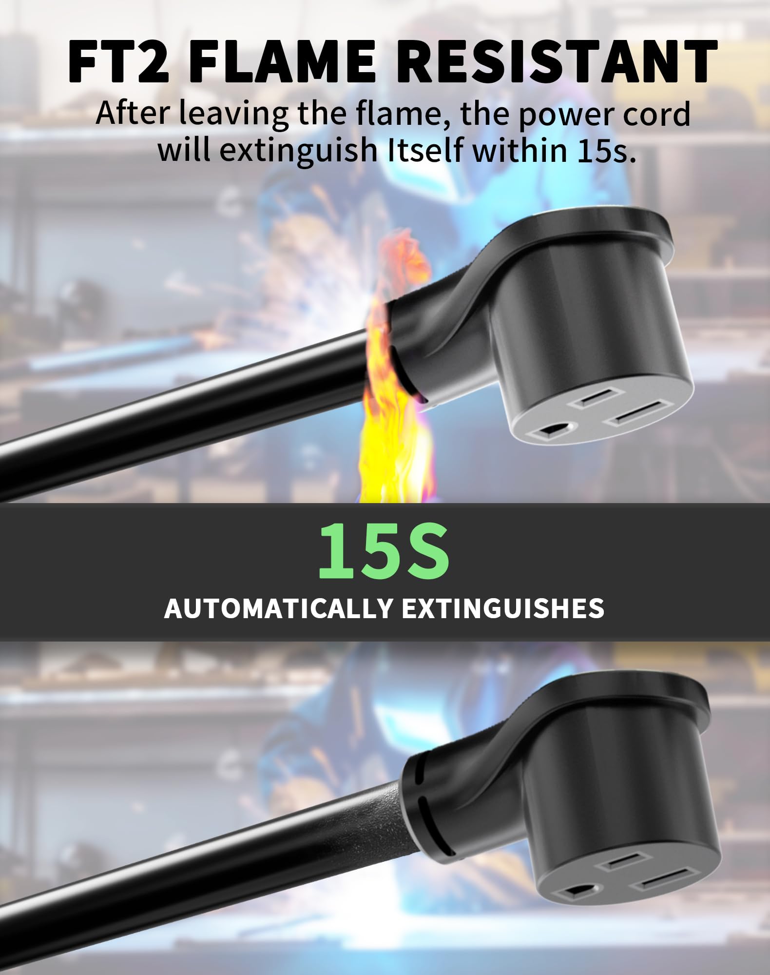 Powgrn Durable flexible welding cord operates down to -40°C for outdoor work