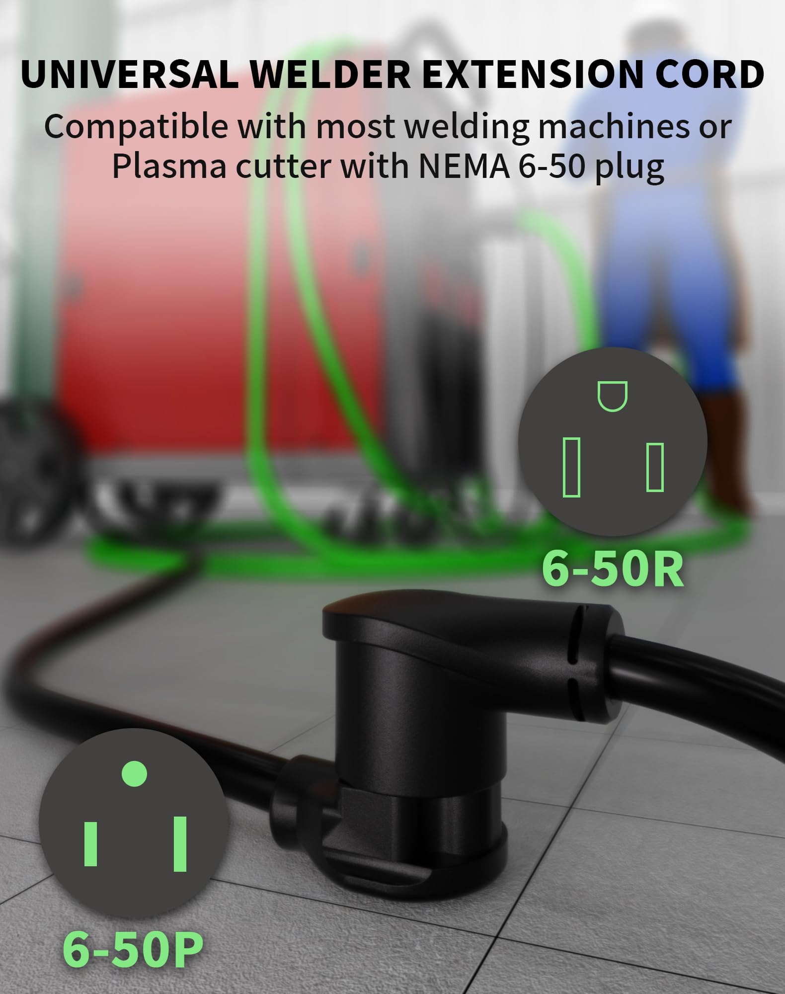 Powgrn Flat plug with safe grip for easy plug-in and removal