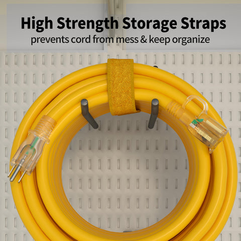POWGRN cord with strain-relief and hook for easy hanging.