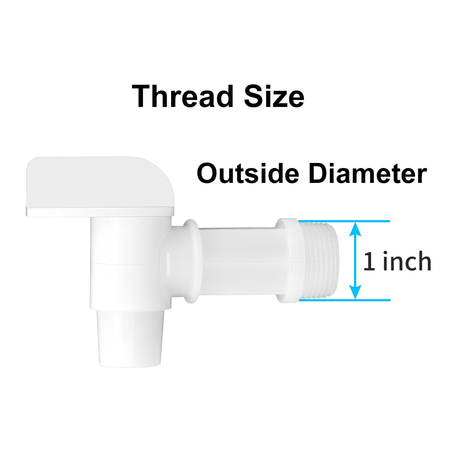 PowGrow spigot faucet handle close-up highlights ergonomic grip for easy operation.
