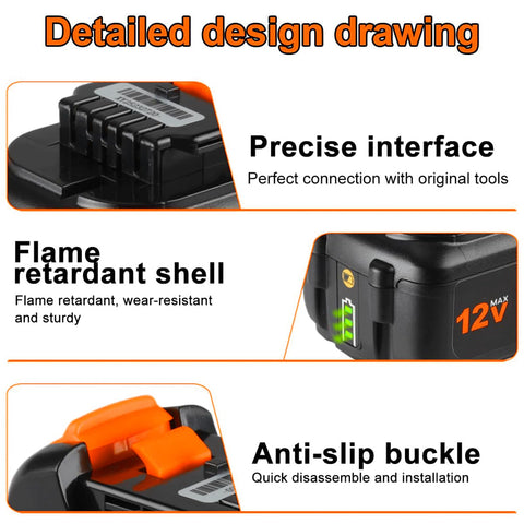 Powilling 12V battery for DCB124 extends runtime in DIY tasks