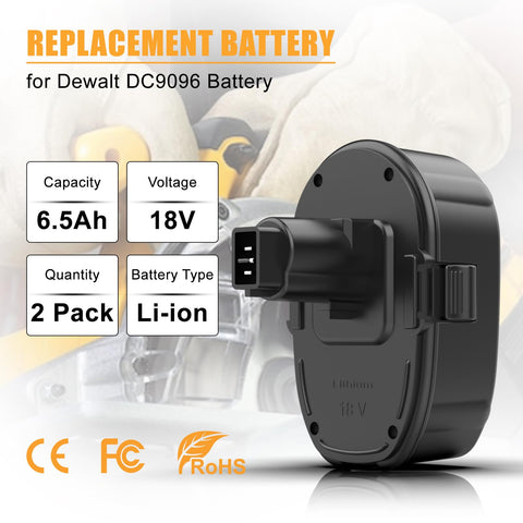 Powilling 18V DC9096 compatible replacement shown for easy on site swaps