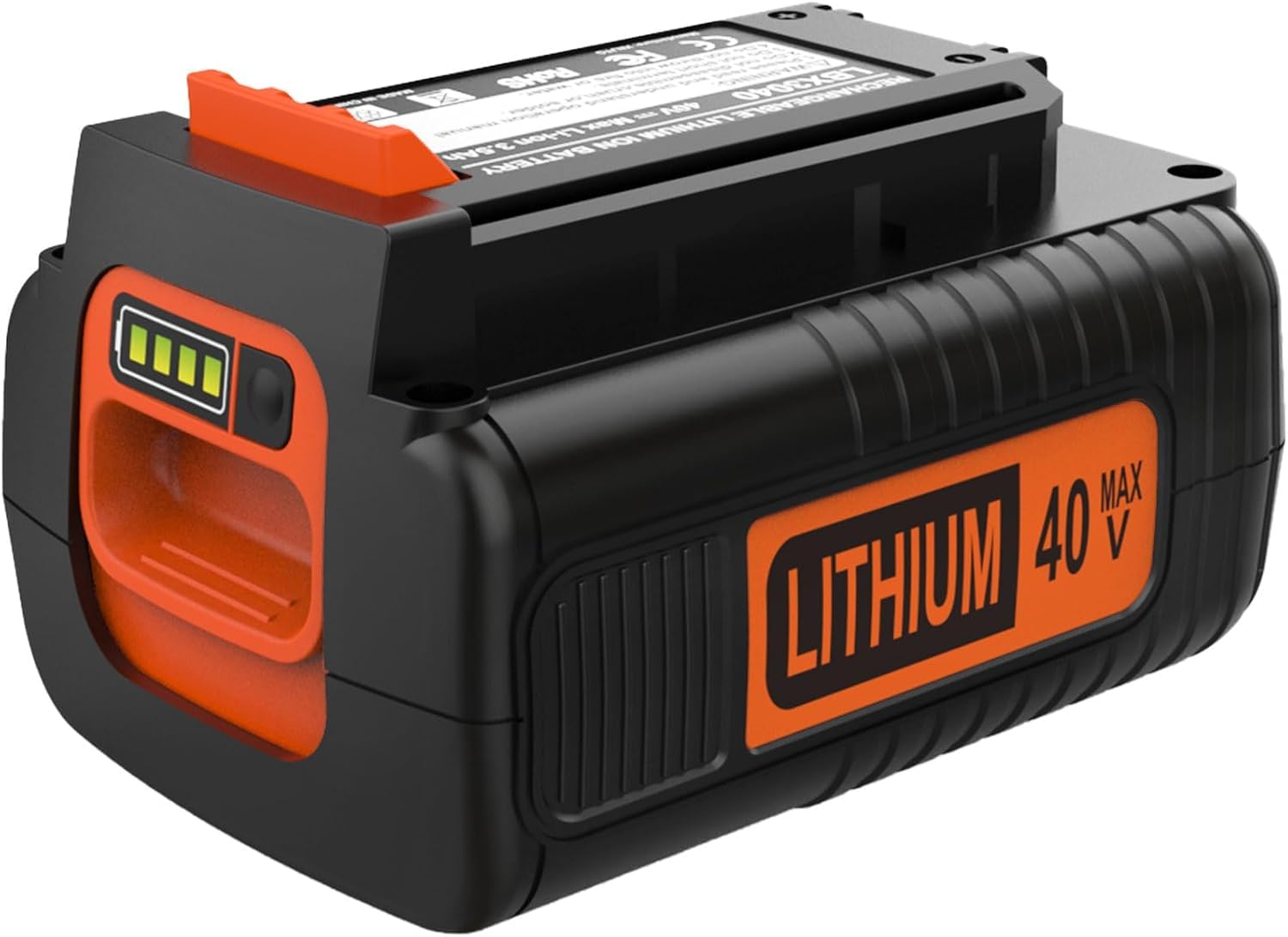 Powilling 40V 3.5Ah Li-ion battery front view for long-lasting power with Black Decker tools