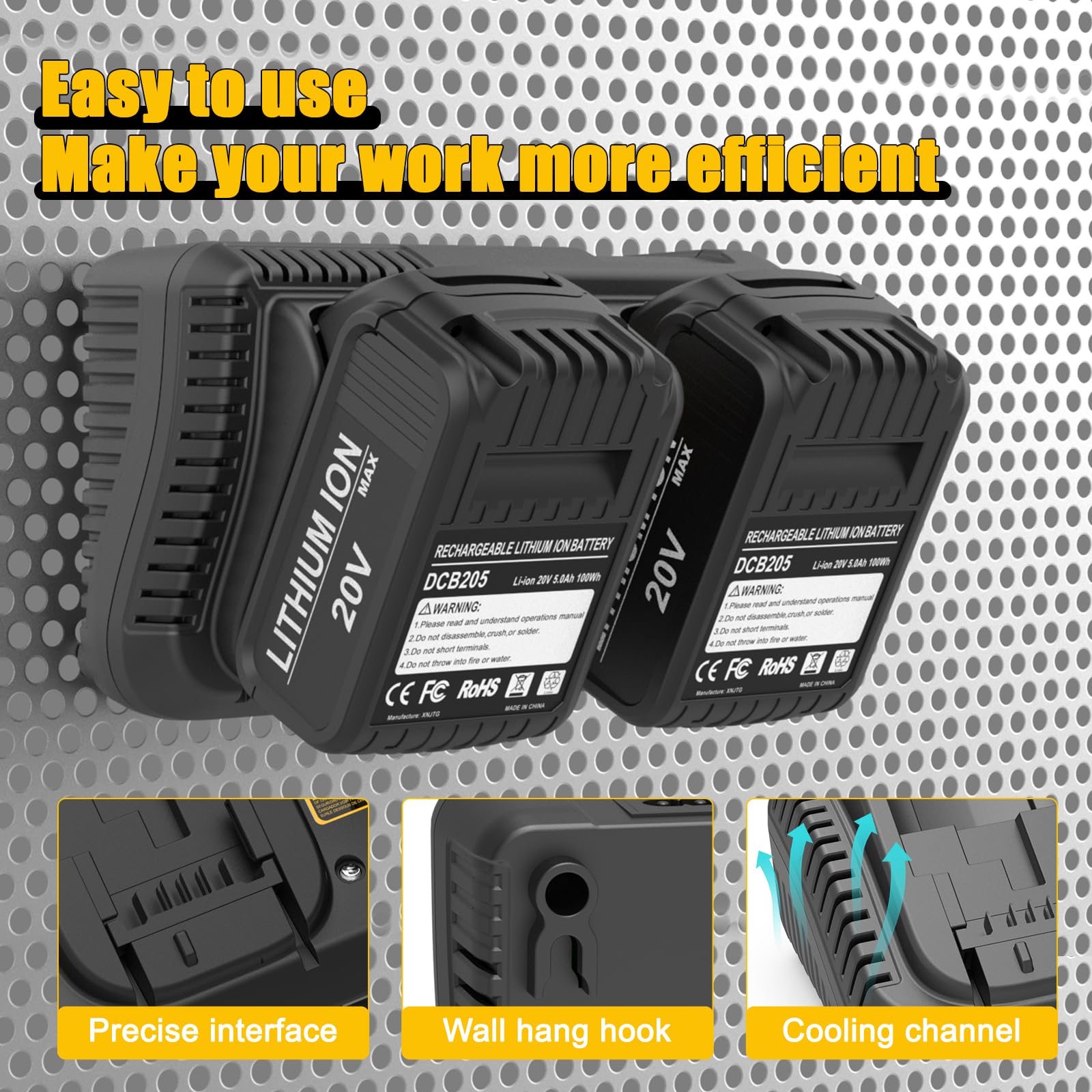Powilling DCB102BP charges two batteries simultaneously to minimize downtime