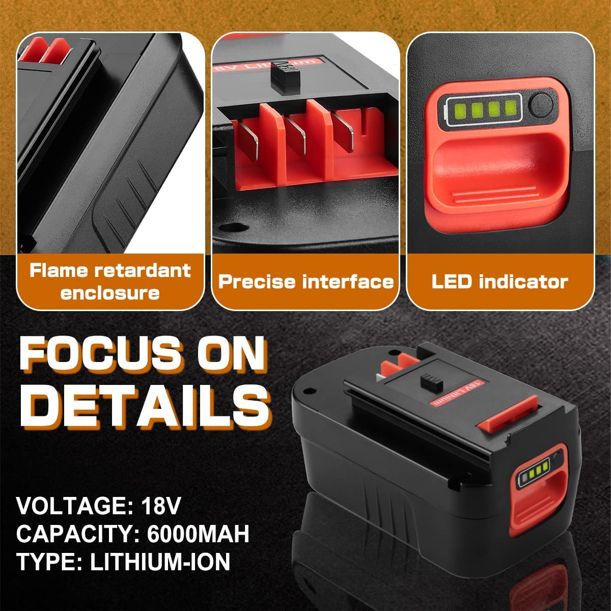 Powilling HPB18 battery temperature-safe shell protects the cells during use.