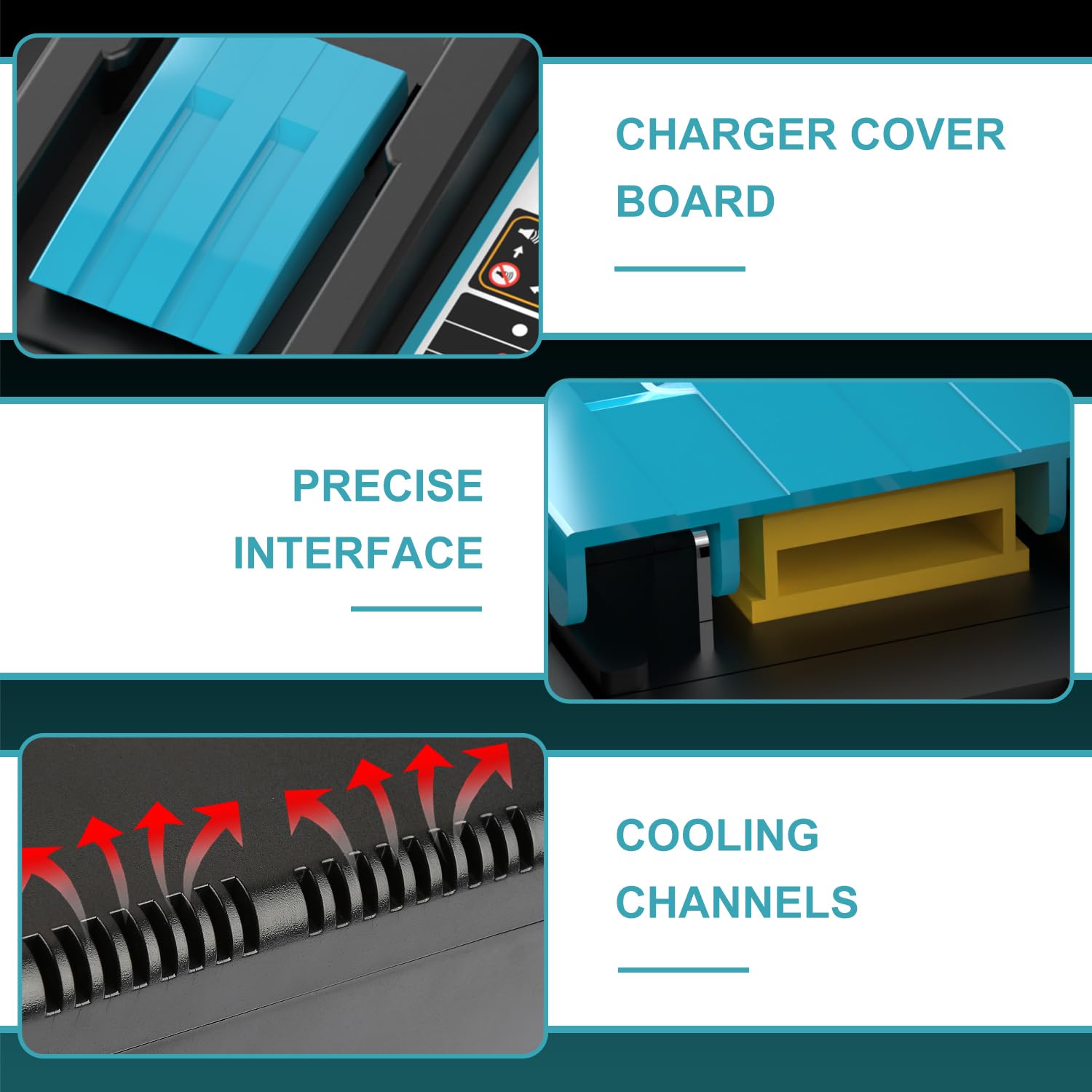 Powilling charger LED indicator communicates charge status at a glance