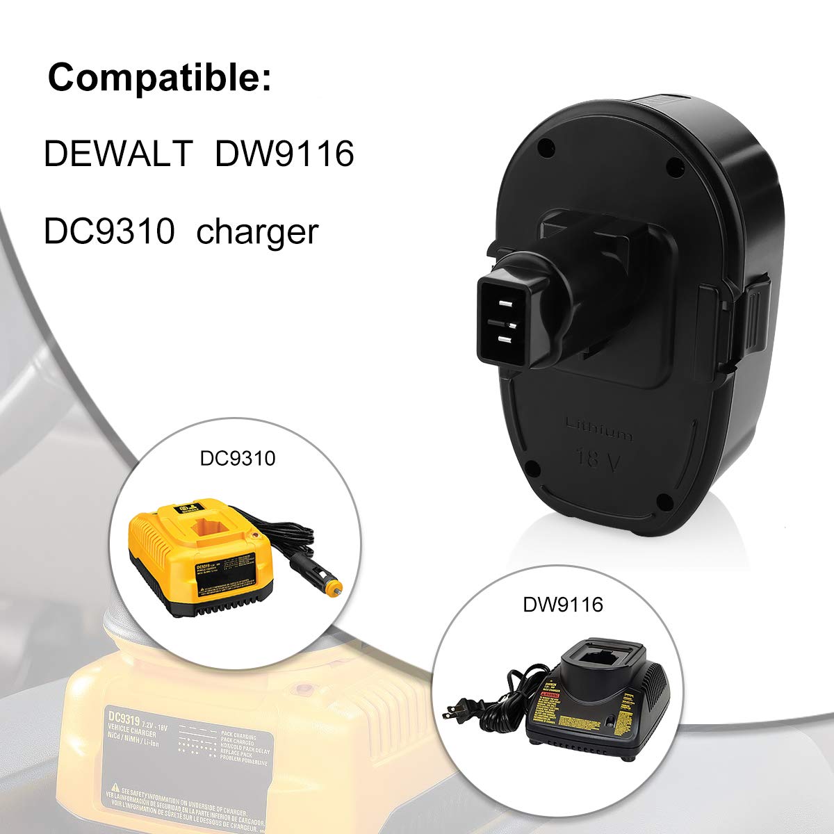 Powilling battery fits multiple 18V Dewalt models for flexible project needs