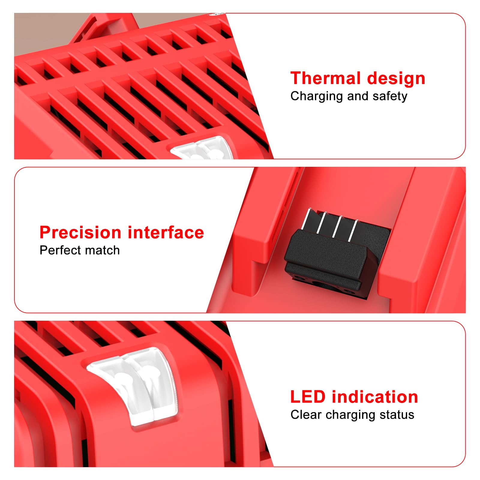 Powilling rapid charger single-slot design prevents dual charging
