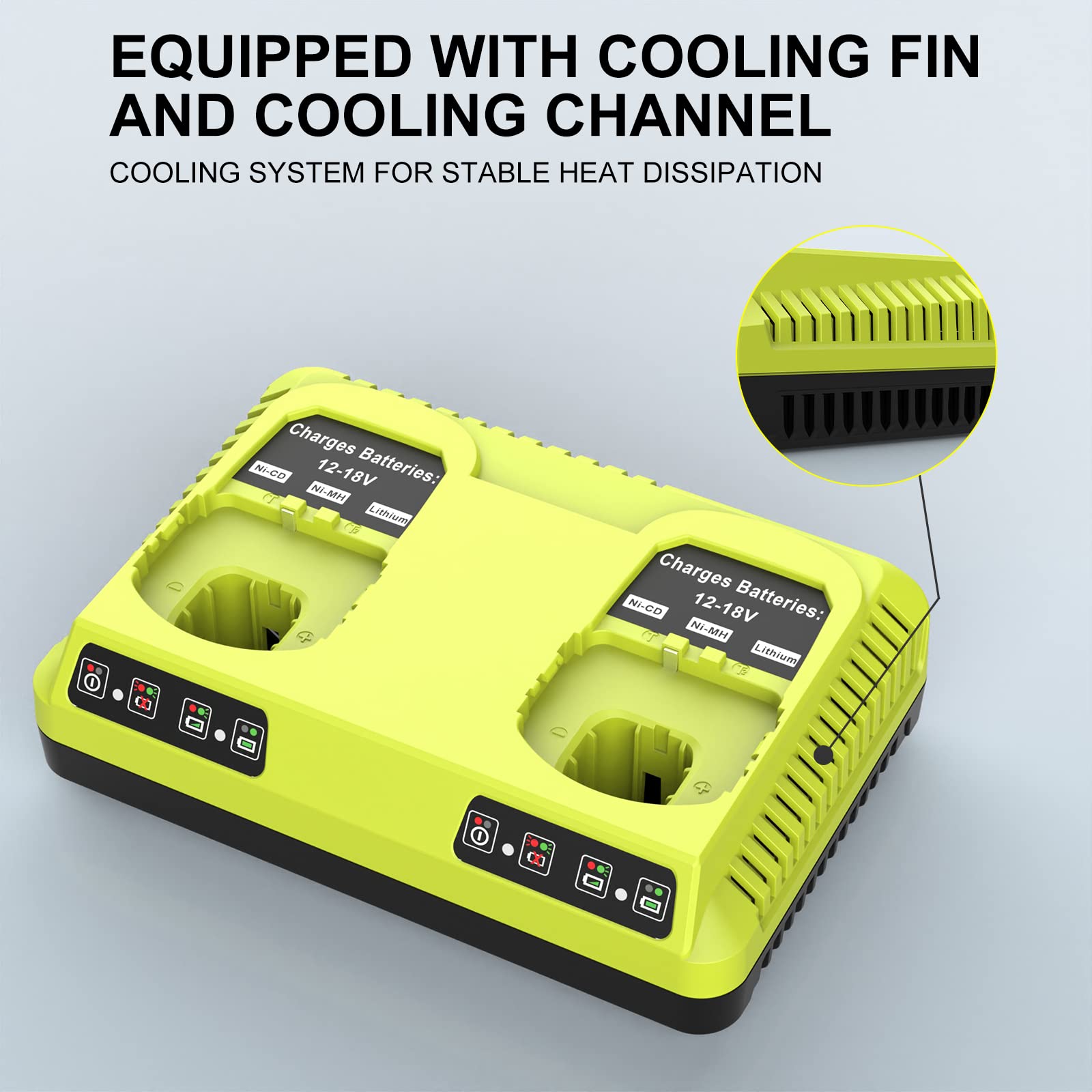Powilling dual-charging reduces downtime for busy workdays.