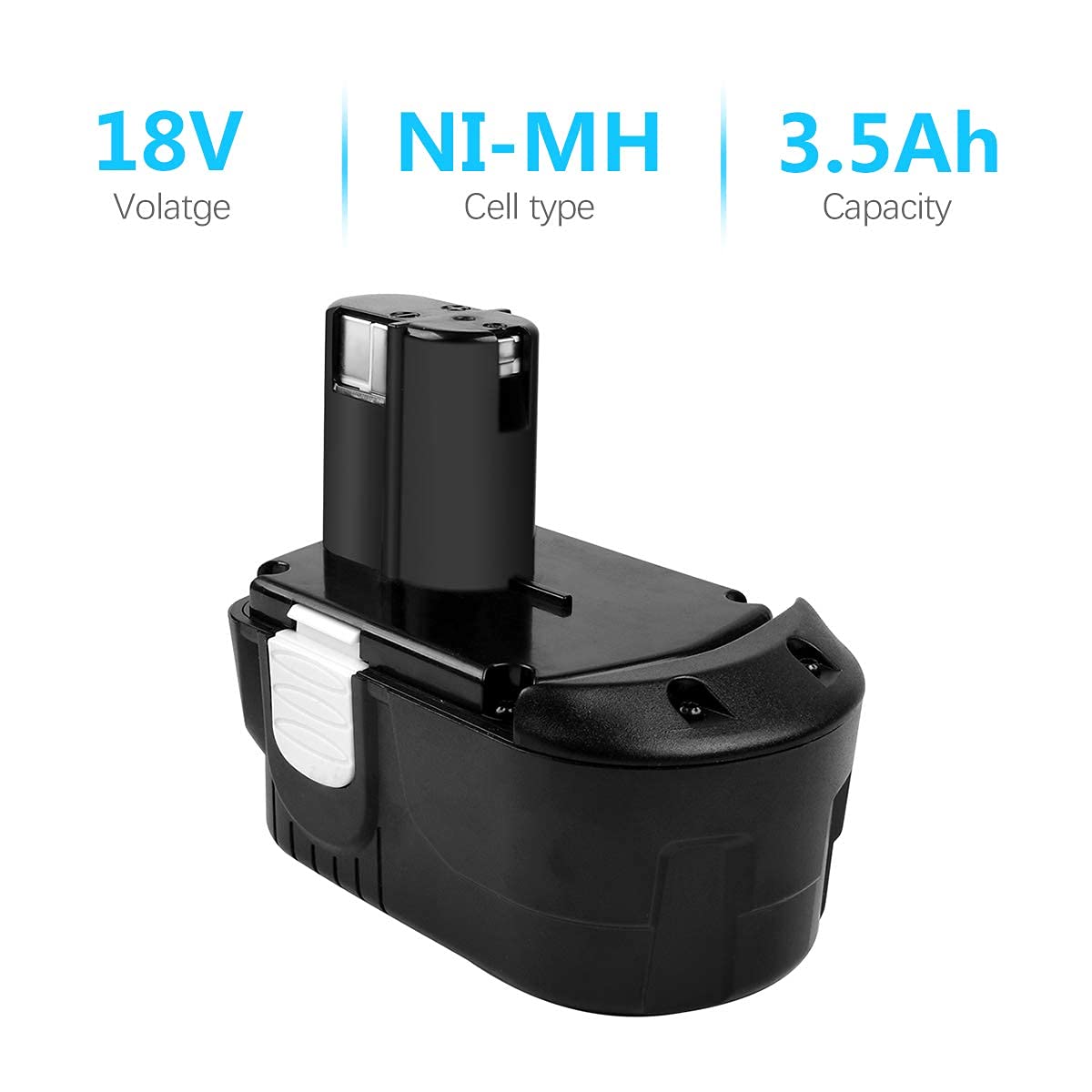 Powtree 18V replacement battery EB1820L for reliable cordless performance.