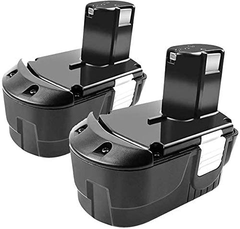 Powtree 2-pack 3500mAh 18V battery EB1814SL powers Hitachi tools with extended runtime.