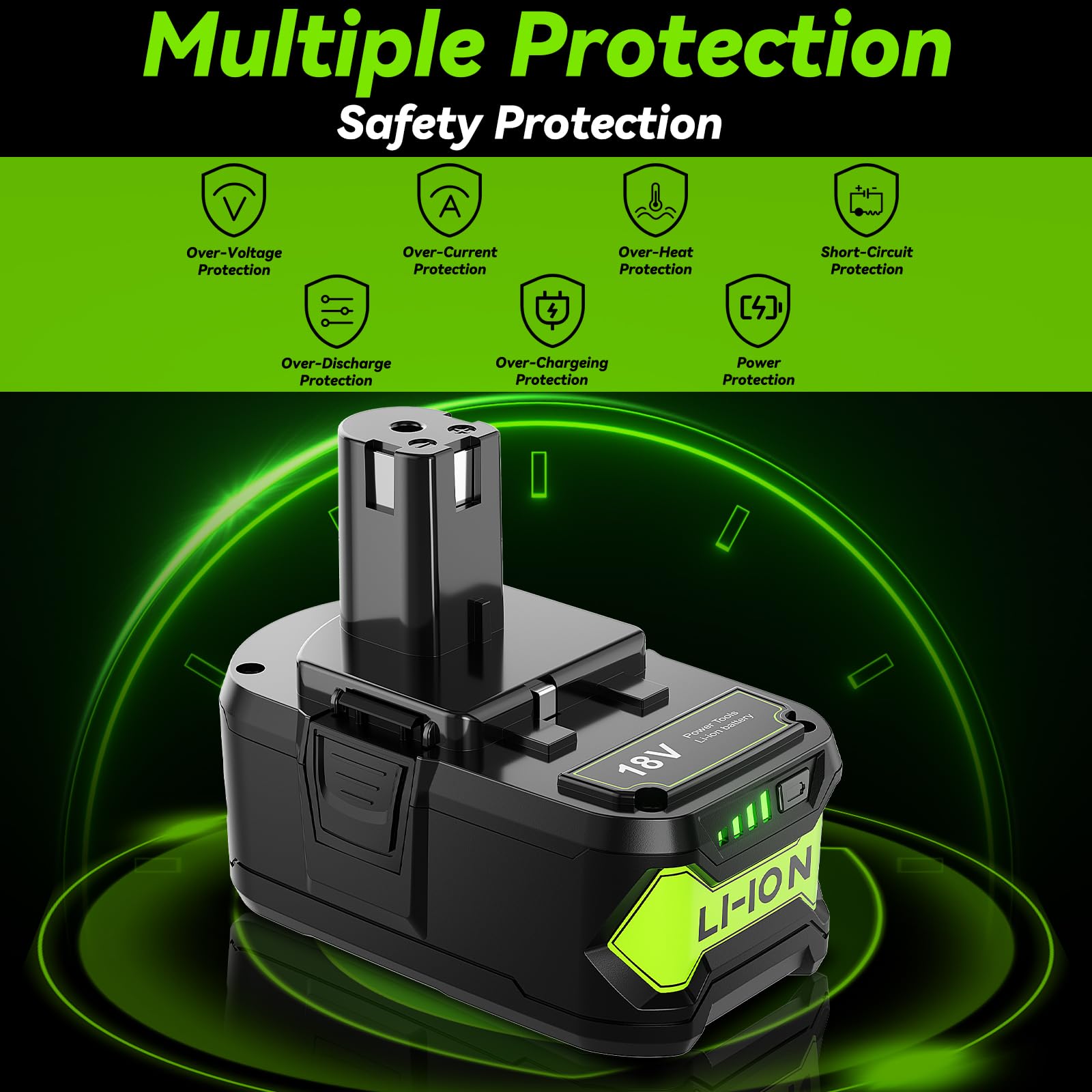 POWTREE CE/RoHS certified battery visual emphasizes safe, compliant lithium power.