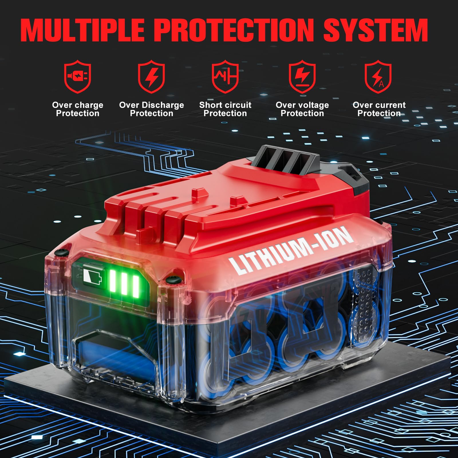 Powtree CMCB206 2-pack with charger provides versatile charging for Craftsman 20V.