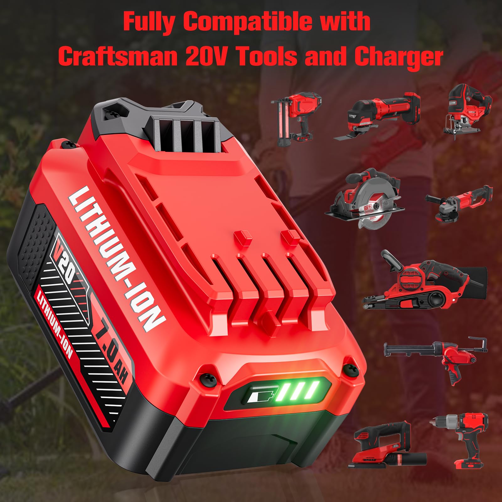 Easy installation swapping POWTREE battery into Craftsman 20V tools
