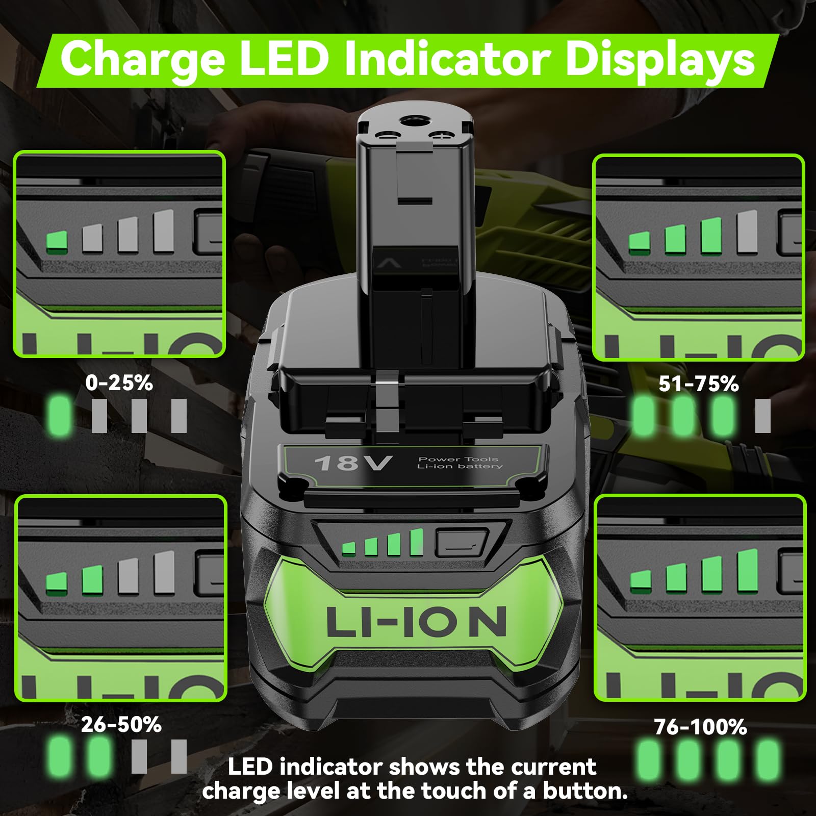 POWTREE rapid-charge technology visual suggests quick top-ups for busy projects.
