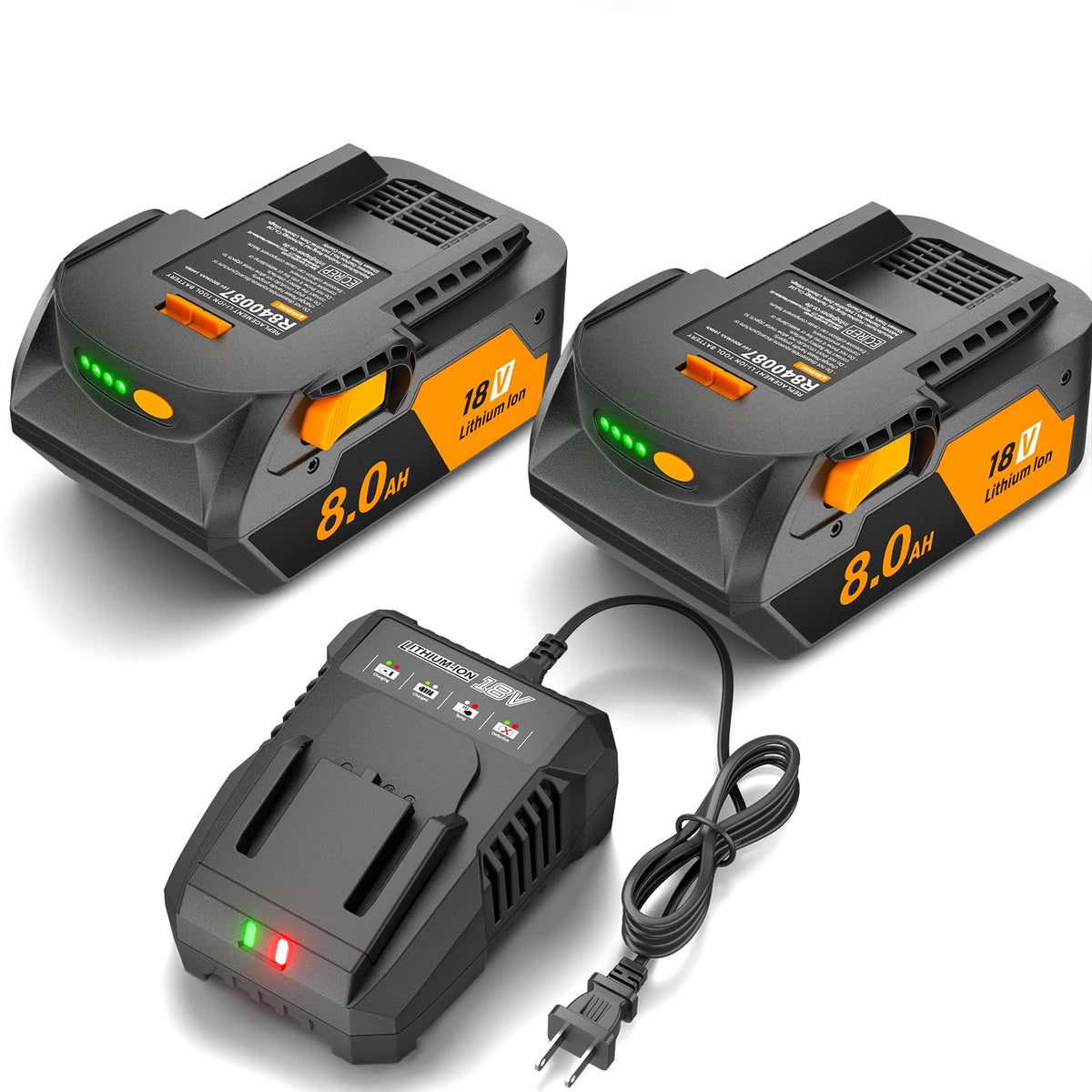 Powtree Upgrad 8000mAh 18V battery for Ridgid tools delivers extended runtime