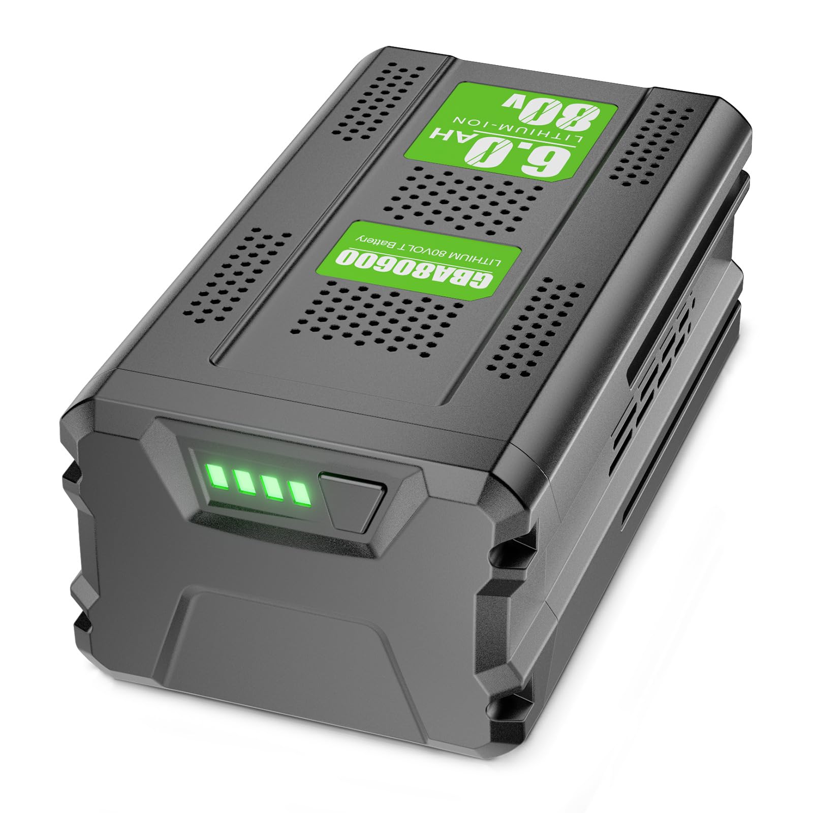 Powtree upgraded 6000mAh GBA80200 battery for Greenworks 80V with long-lasting power