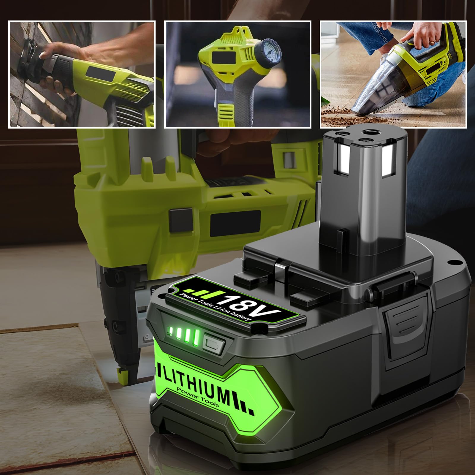 PowTree 7.0Ah battery pack easy installation for Ryobi users