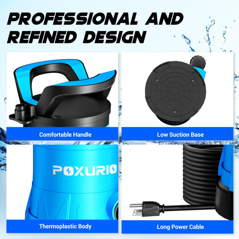 POXURIO thermoplastic body resists corrosion in damp settings.