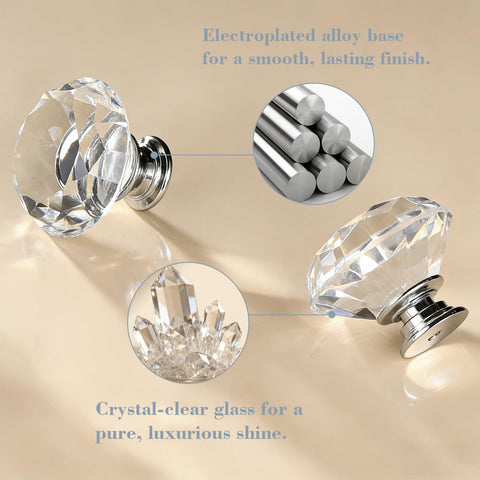 POZEAN crystal knob 30-pack ready for quick cabinet refresh projects.