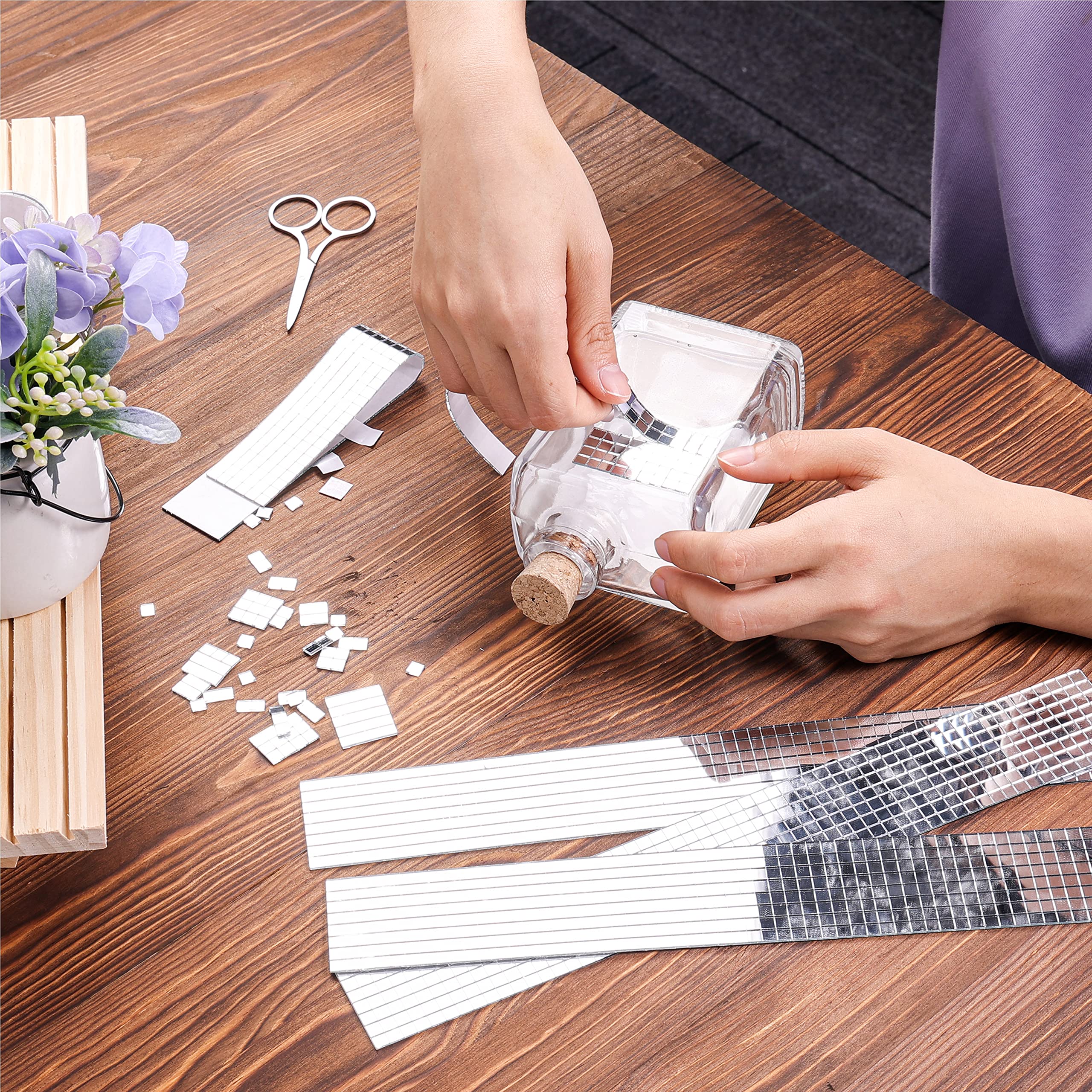 PP OPOUNT mosaic tile strips enable quick, clean mounting with no glue required.