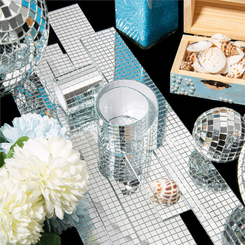 PP OPOUNT versatile mirror tiles strip for indoor and outdoor decoration ideas.