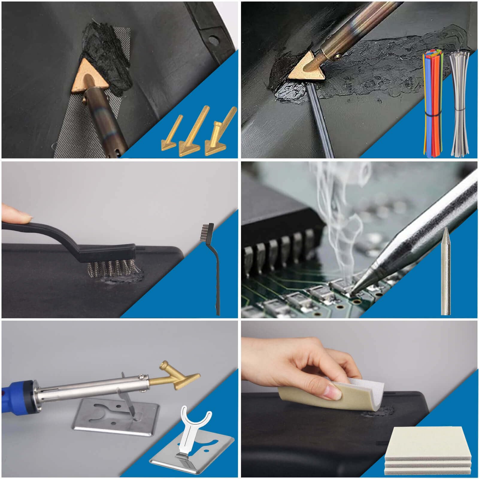 Ppizkk welder in use on car bumper for durable repair