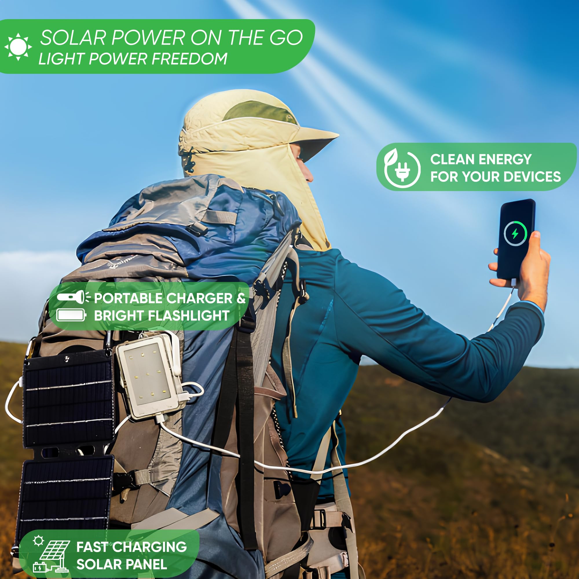 PRAANA 3-in-1 Solar Survival Kit compact, portable design