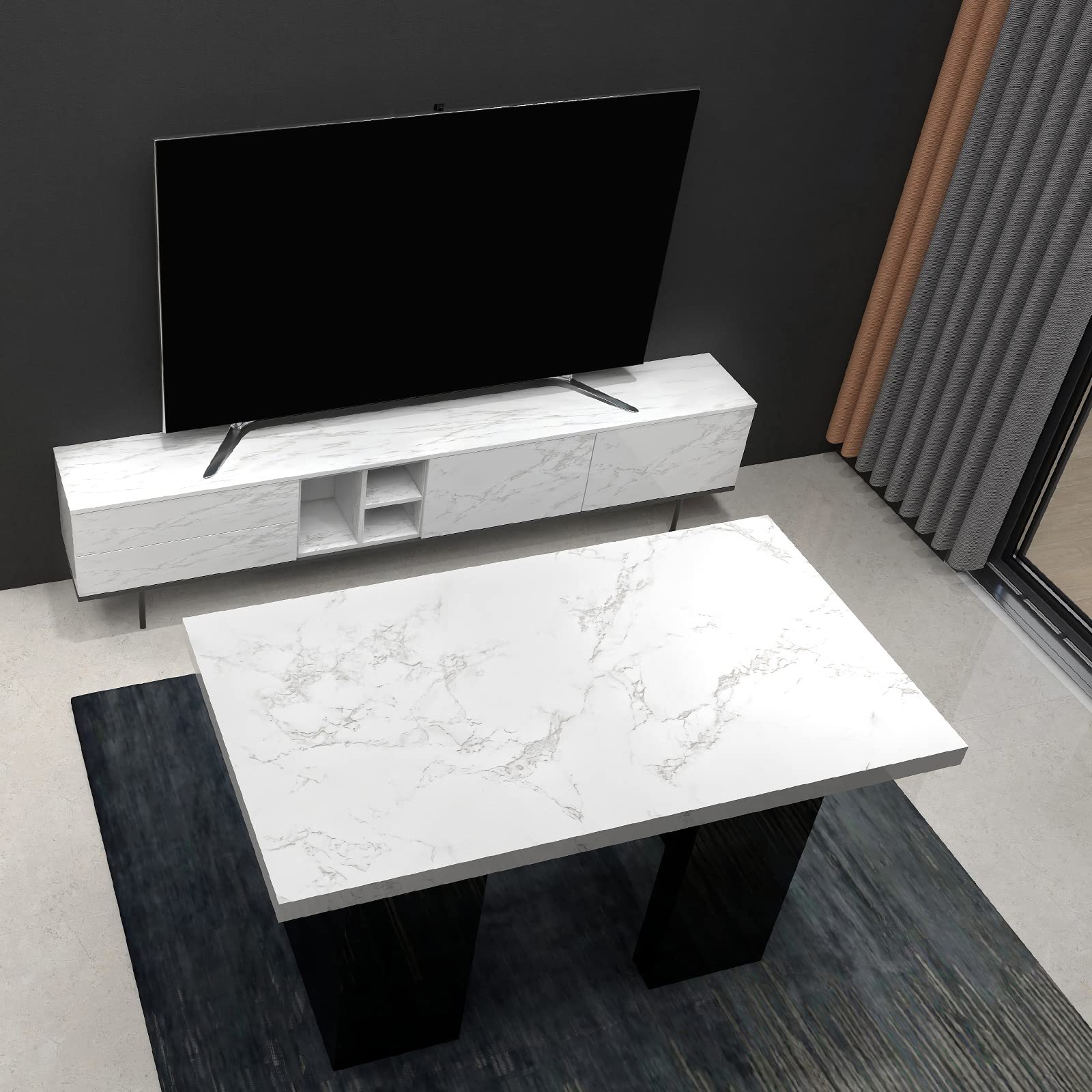 practicalWs marble wallpaper suited for kitchen and bathroom renovations with simple care.