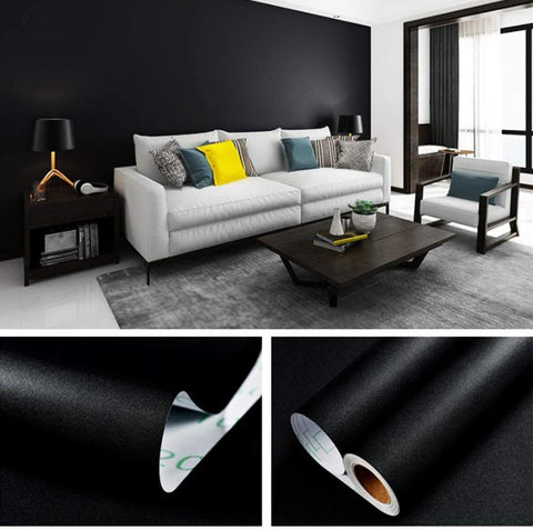 PracticalWs self-adhesive wallpaper on a dry surface allowing easy repositioning.