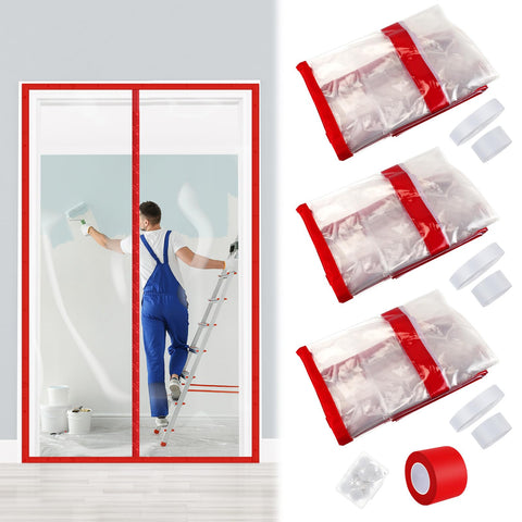 Preboun dust barrier kit box with mounting supplies for quick setup.