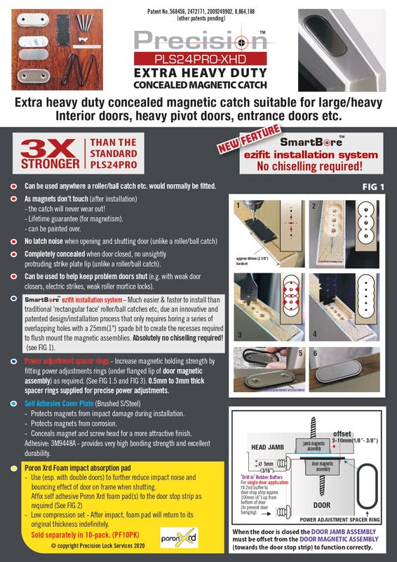 Precision Lock PLS24PROXHD installed on a door demonstrates strong hold and seamless appearance.